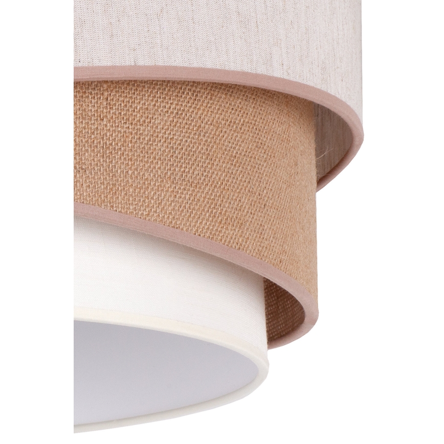 Duolla - Suspension filaire KOBO 1xE27/15W/230V d. 45 cm beige/marron/blanc