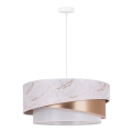 Duolla - Suspension filaire KOBO 1xE27/15W/230V d. 45 cm blanc/or rose