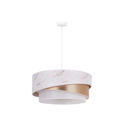 Duolla - Suspension filaire KOBO 1xE27/15W/230V d. 45 cm blanc/or rose