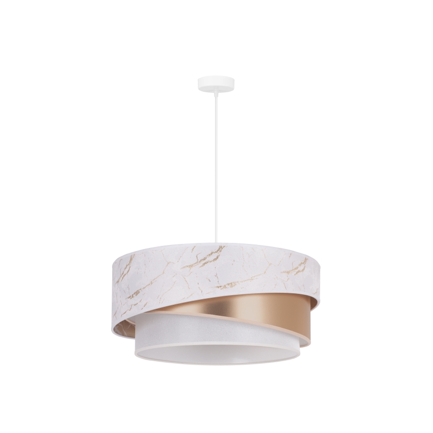 Duolla - Suspension filaire KOBO 1xE27/15W/230V d. 45 cm blanc/or rose