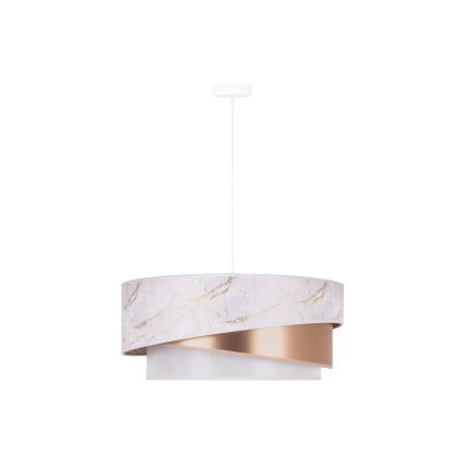 Duolla - Suspension filaire KOBO 1xE27/15W/230V d. 45 cm blanc/or rose