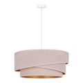 Duolla - Suspension filaire KOBO 1xE27/15W/230V d. 45 cm crème/doré