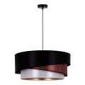 Duolla - Suspension filaire KOBO 1xE27/15W/230V d. 45 cm noir/bordeaux/argent
