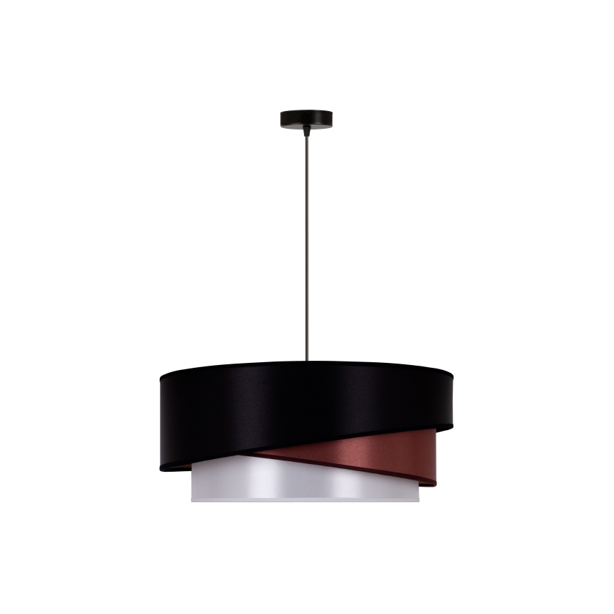 Duolla - Suspension filaire KOBO 1xE27/15W/230V d. 45 cm noir/bordeaux/argent