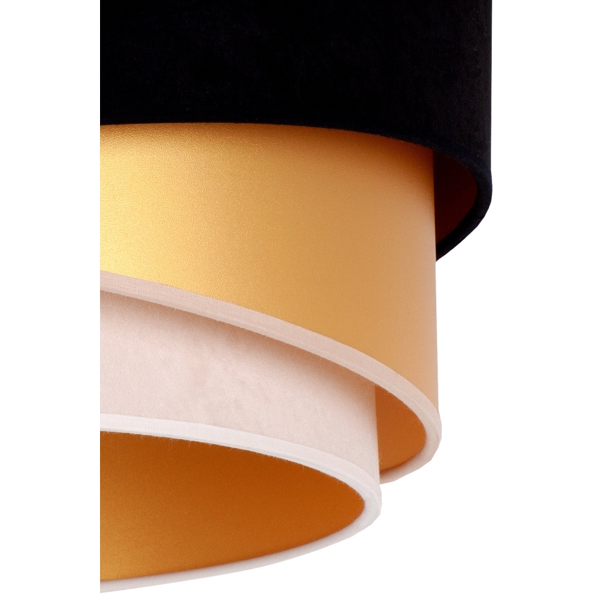 Duolla - Suspension filaire KOBO 1xE27/15W/230V d. 45 cm noir/doré/crème