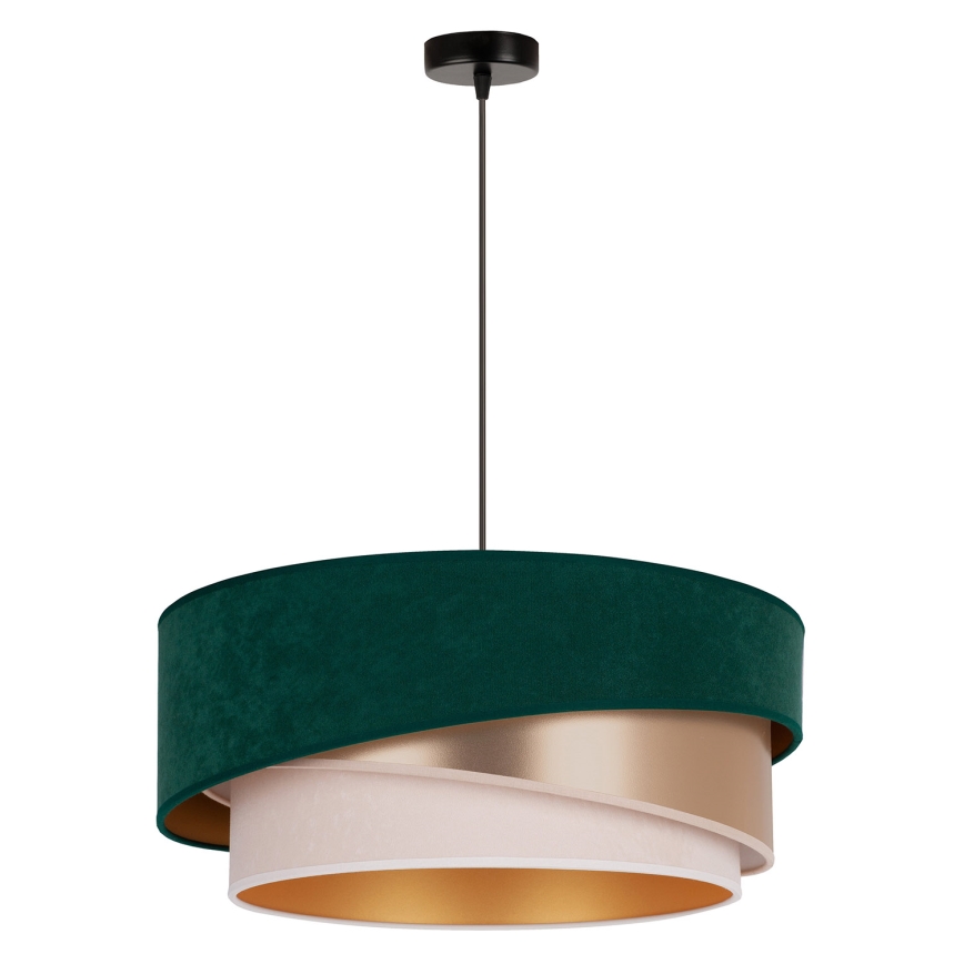 Duolla - Suspension filaire KOBO 1xE27/15W/230V d. 45 cm vert/or rose/crème
