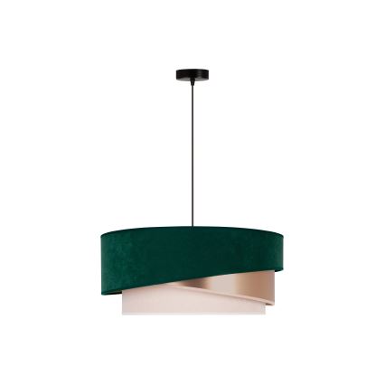 Duolla - Suspension filaire KOBO 1xE27/15W/230V d. 45 cm vert/or rose/crème