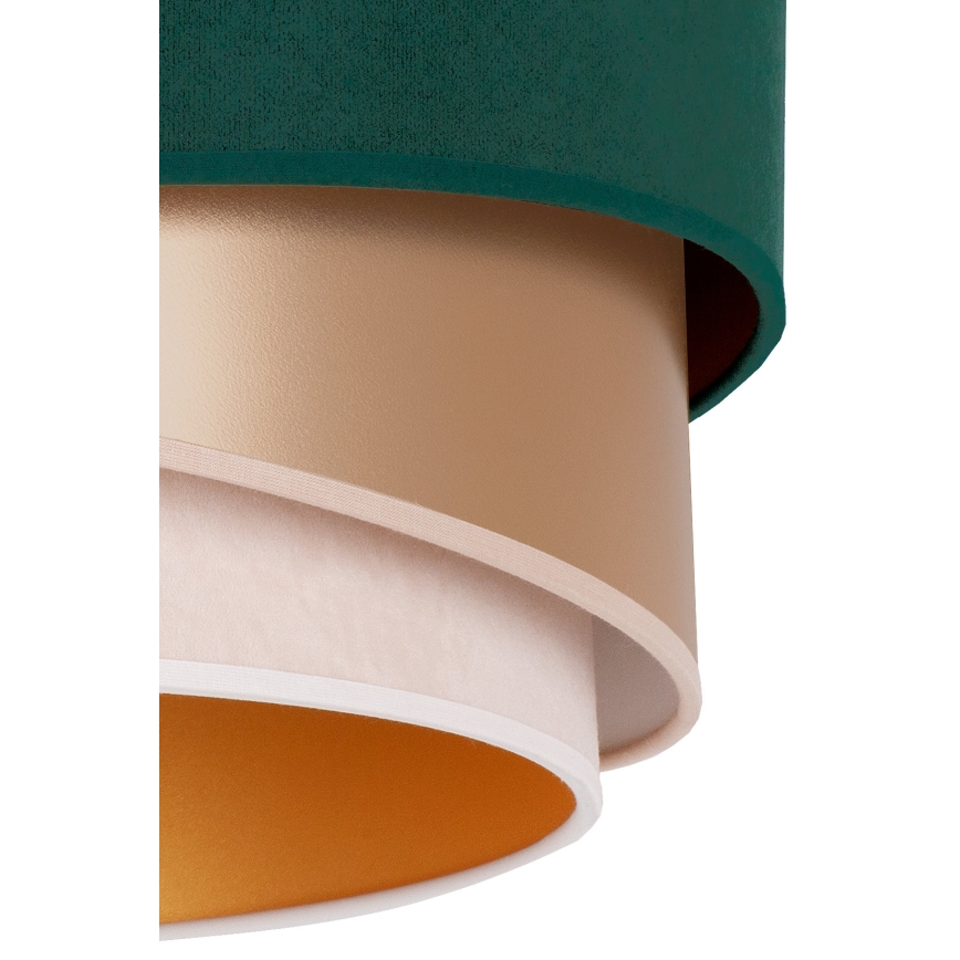 Duolla - Suspension filaire KOBO 1xE27/15W/230V d. 45 cm vert/or rose/crème