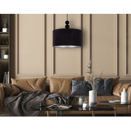 Duolla - Suspension filaire LYON 1xE27/15W/230V d. 40 cm noir