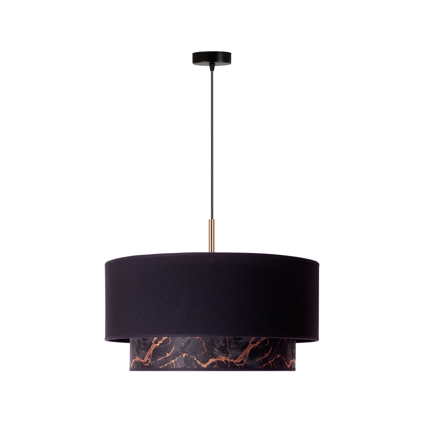 Duolla - Suspension filaire NANTES 1xE27/15W/230V diam. 45 cm noir/cuivre