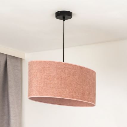 Duolla - Suspension filaire OVAL 1xE27/15W/230V rose