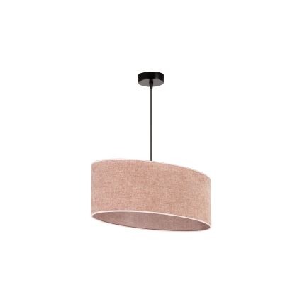 Duolla - Suspension filaire OVAL 1xE27/15W/230V rose