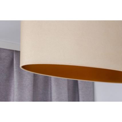 Duolla - Suspension filaire OVAL VEGAN 1xE27/15W/230V crème