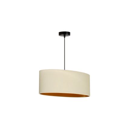 Duolla - Suspension filaire OVAL VEGAN 1xE27/15W/230V crème