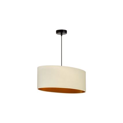 Duolla - Suspension filaire OVAL VEGAN 1xE27/15W/230V crème