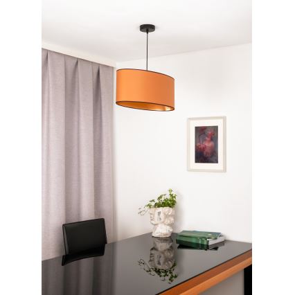 Duolla - Suspension filaire OVAL VEGAN 1xE27/15W/230V marron