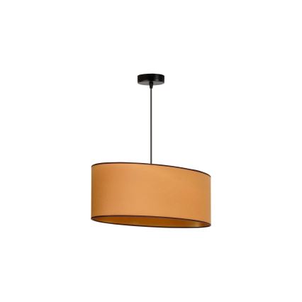 Duolla - Suspension filaire OVAL VEGAN 1xE27/15W/230V marron