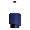 Duolla - Suspension filaire PARIS 1xE27/15W/230V diam. 40 cm bleu/doré