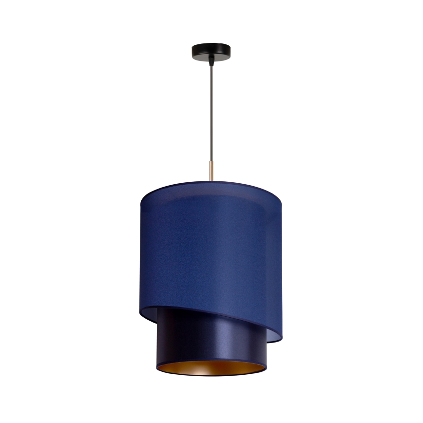 Duolla - Suspension filaire PARIS 1xE27/15W/230V diam. 40 cm bleu/doré
