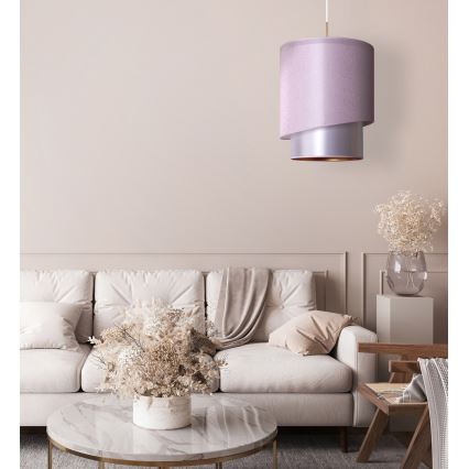 Duolla - Suspension filaire PARIS 1xE27/15W/230V diam. 40 cm rose/argent/cuivre