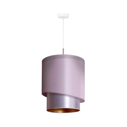 Duolla - Suspension filaire PARIS 1xE27/15W/230V diam. 40 cm rose/argent/cuivre