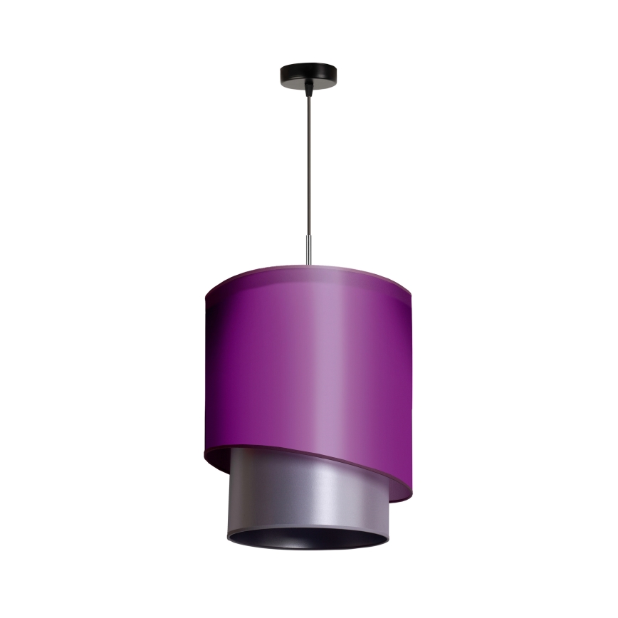 Duolla - Suspension filaire PARIS 1xE27/15W/230V diam. 40 cm violet/argent