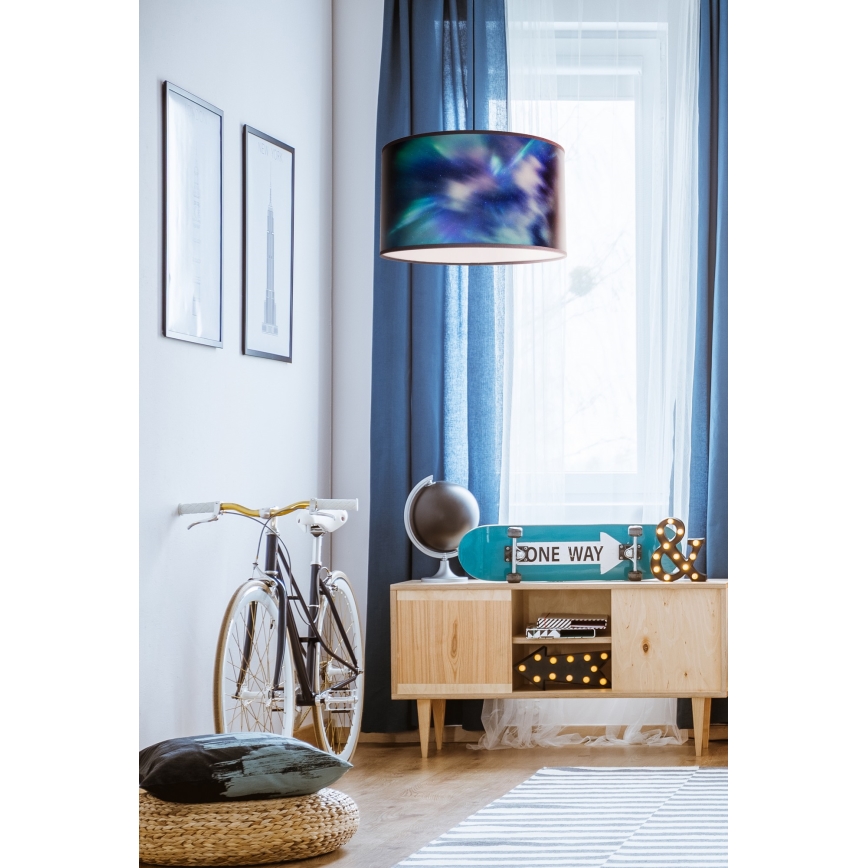 Duolla - Suspension filaire PRINT M 1xE27/40W/230V d. 35 cm bleu
