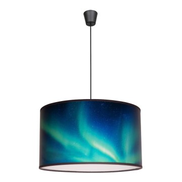 Duolla - Suspension filaire PRINT M 1xE27/40W/230V d. 35 cm turquoise