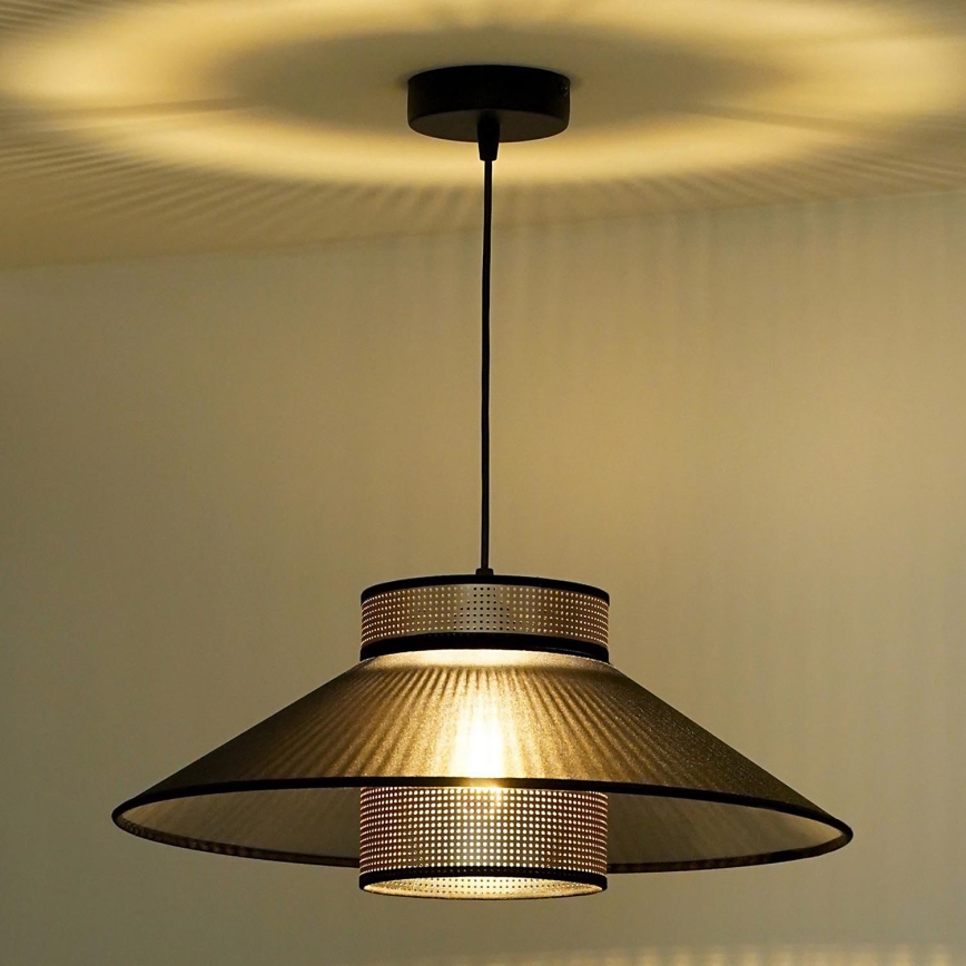 Duolla - Suspension filaire RIO SHINY 1xE27/15W/230V d. 45 cm noir/cuivre