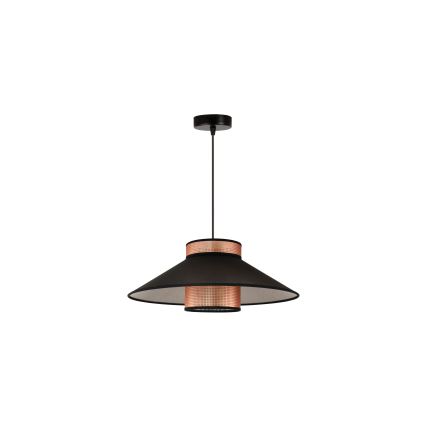 Duolla - Suspension filaire RIO SHINY 1xE27/15W/230V d. 45 cm noir/cuivre