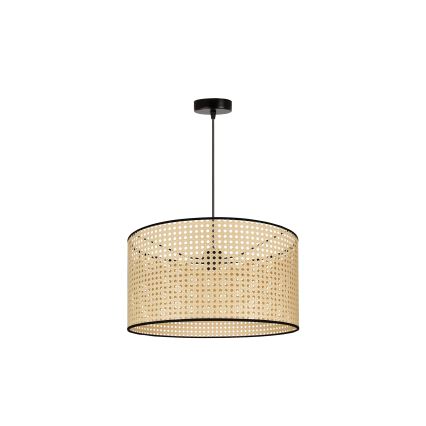 Duolla - Suspension filaire ROLLER 1xE27/15W/230V d. 45 cm rotin/noir