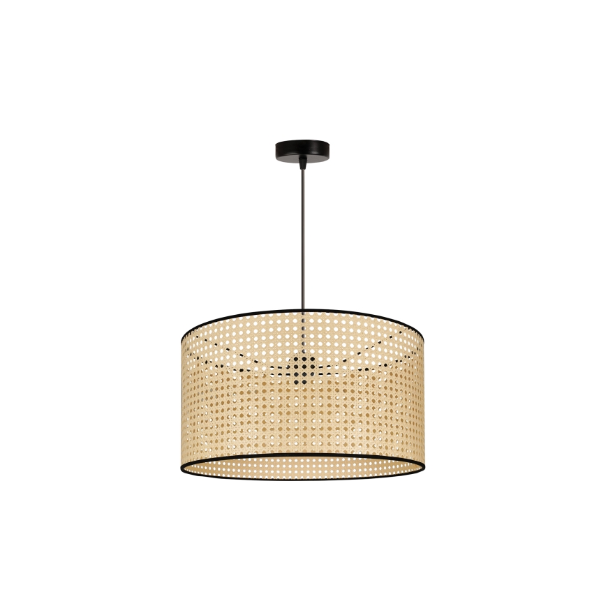 Duolla - Suspension filaire ROLLER 1xE27/15W/230V d. 45 cm rotin/noir