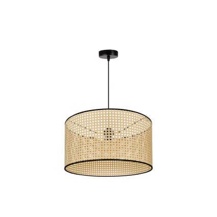 Duolla - Suspension filaire ROLLER 1xE27/15W/230V d. 45 cm rotin/noir