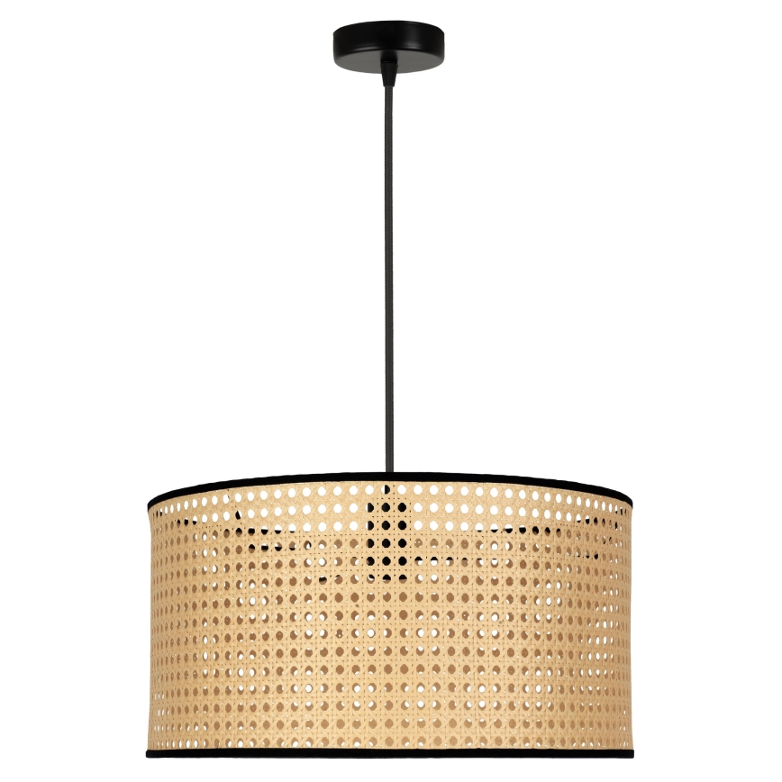 Duolla - Suspension filaire ROLLER 1xE27/15W/230V d. 45 cm rotin/noir