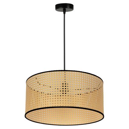 Duolla - Suspension filaire ROLLER 1xE27/15W/230V d. 45 cm rotin/noir