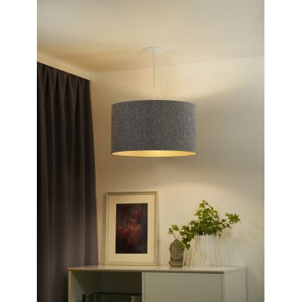 Duolla - Suspension filaire ROLLER ECO RECYCLING 1xE27/15W/230V d. 45 cm gris