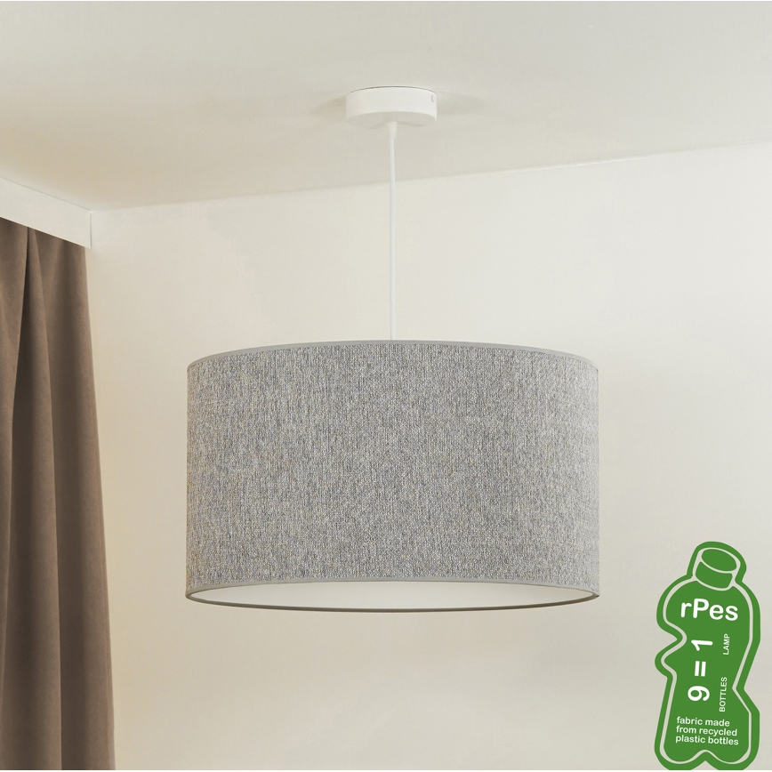 Duolla - Suspension filaire ROLLER ECO RECYCLING 1xE27/15W/230V d. 45 cm gris