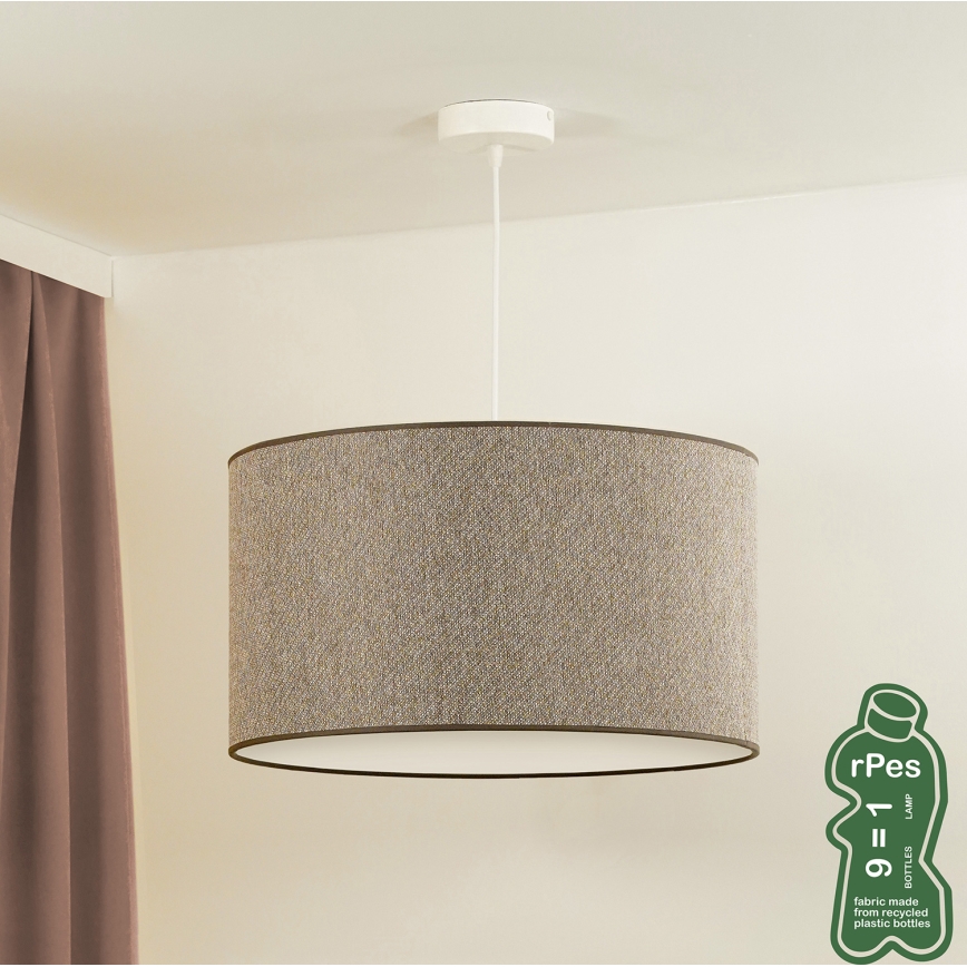 Duolla - Suspension filaire ROLLER ECO RECYCLING 1xE27/15W/230V d. 45 cm marron