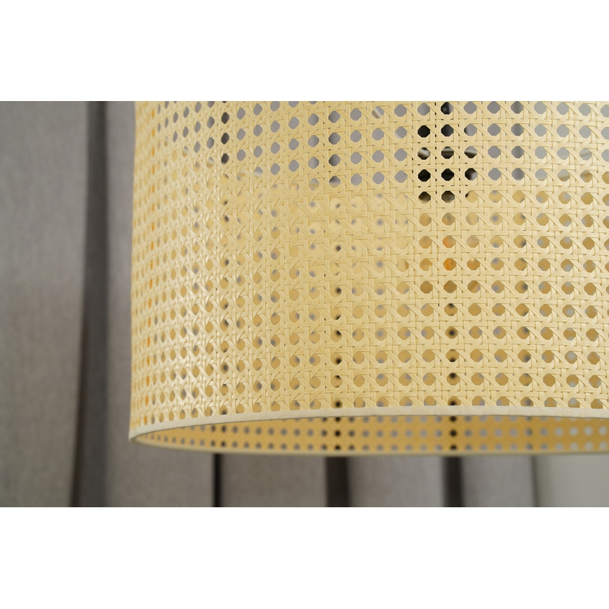 Duolla - Suspension filaire ROLLER RATTAN 1xE27/15W/230V d. 45 cm beige