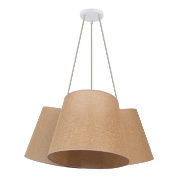 Duolla - Suspension filaire ROSSA 3xE27/15W/230V d. 75 cm marron