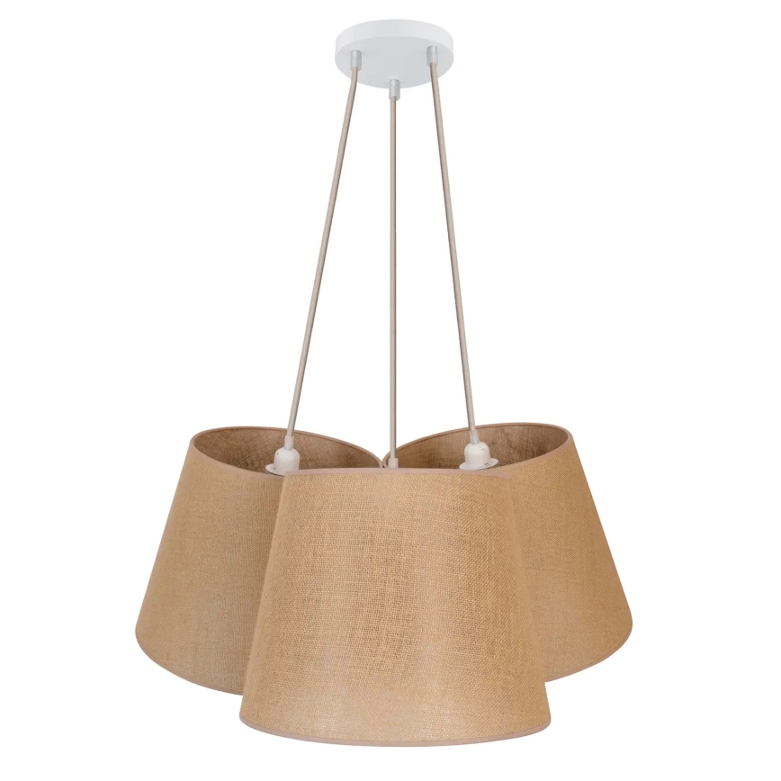 Duolla - Suspension filaire ROSSA 3xE27/15W/230V d. 75 cm marron