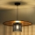 Duolla - Suspension filaire TOKYO RATTAN 1xE27/15W/230V d. 50 cm doré/noir