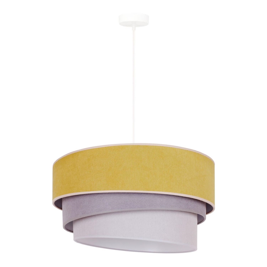 Duolla - Suspension filaire TRIO 1xE27/15W/230V d. 45 cm jaune/gris/blanc