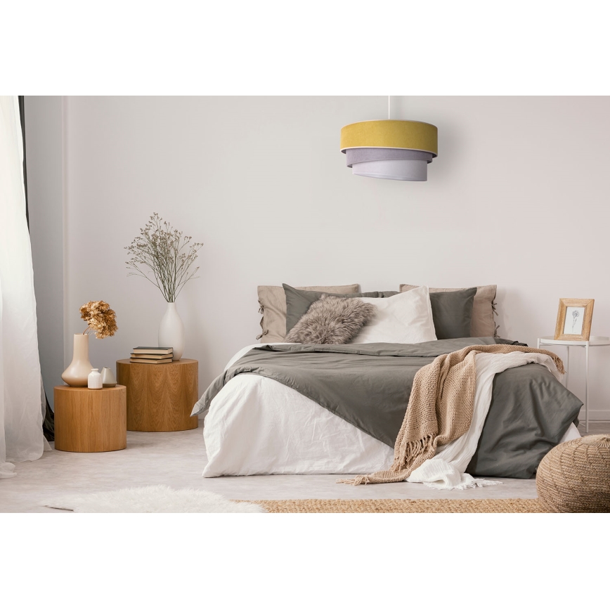 Duolla - Suspension filaire TRIO 1xE27/15W/230V d. 45 cm jaune/gris/blanc