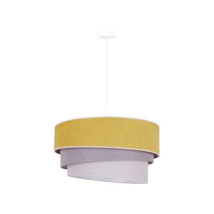 Duolla - Suspension filaire TRIO 1xE27/15W/230V d. 45 cm jaune/gris/blanc
