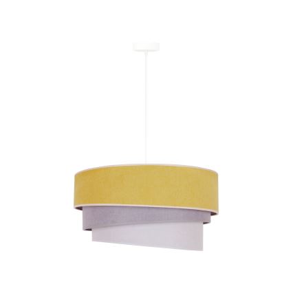 Duolla - Suspension filaire TRIO 1xE27/15W/230V d. 45 cm jaune/gris/blanc
