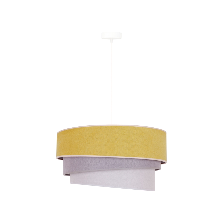 Duolla - Suspension filaire TRIO 1xE27/15W/230V d. 45 cm jaune/gris/blanc