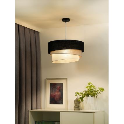 Duolla - Suspension filaire TRIO 1xE27/15W/230V d. 45 cm noir/gris/blanc