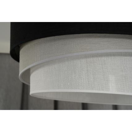 Duolla - Suspension filaire TRIO 1xE27/15W/230V d. 45 cm noir/gris/blanc