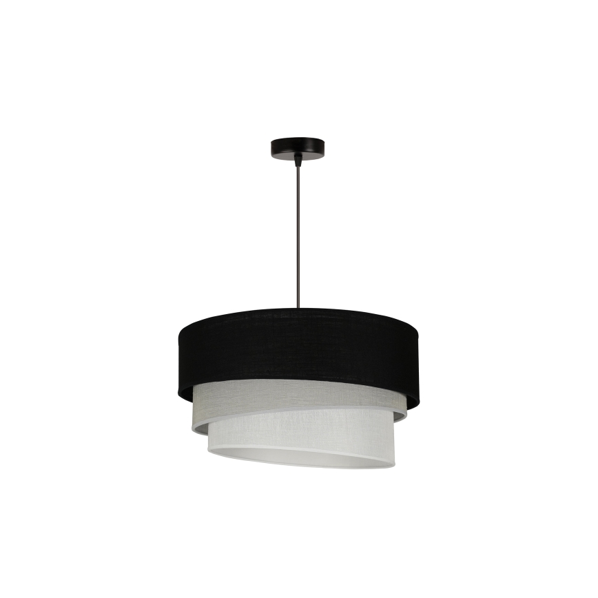 Duolla - Suspension filaire TRIO 1xE27/15W/230V d. 45 cm noir/gris/blanc